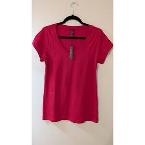 Made By Johnny Red V-Neck Short Sleeve T-Shirt XXL WT1606 Slim Fit‎ Cotton Blend